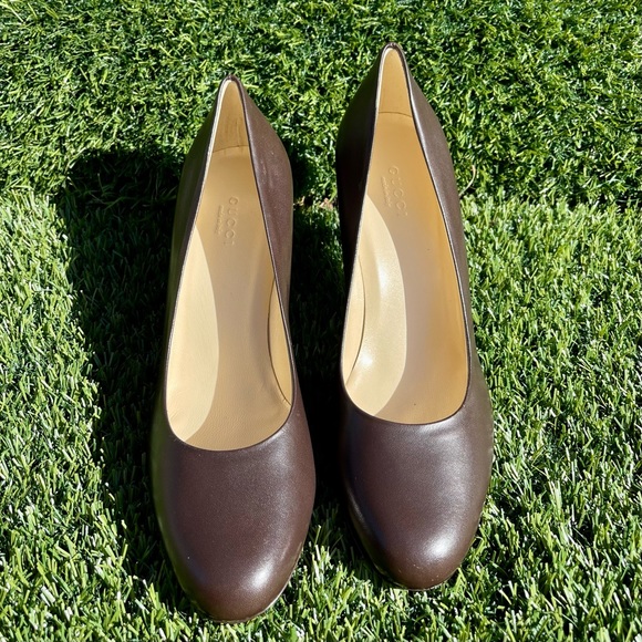 Gucci Brown Leather Pumps - Picture 6 of 6